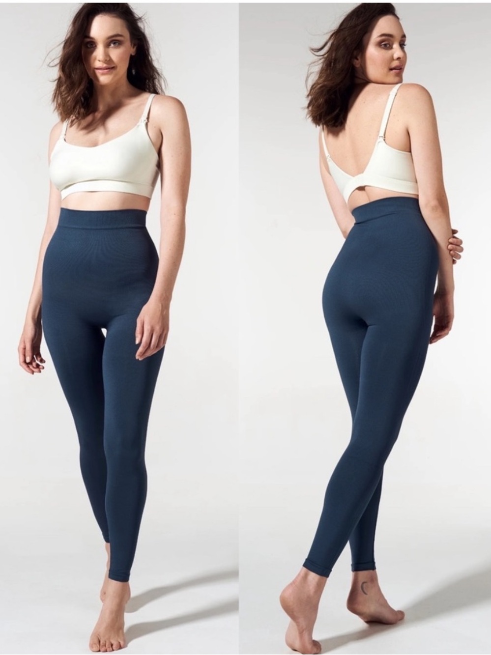 BLANQI Navy High-Waist Postpartum Compression Leggings Size M